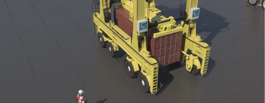 Perimeter guard straddle carrier install